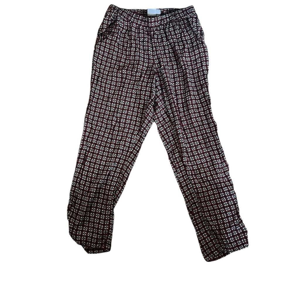 Kim Rogers Red and Blue Pattern Pants